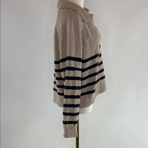 Marine Layer, Relaxed Polo Striped Sweater, S - Picture 5 of 7